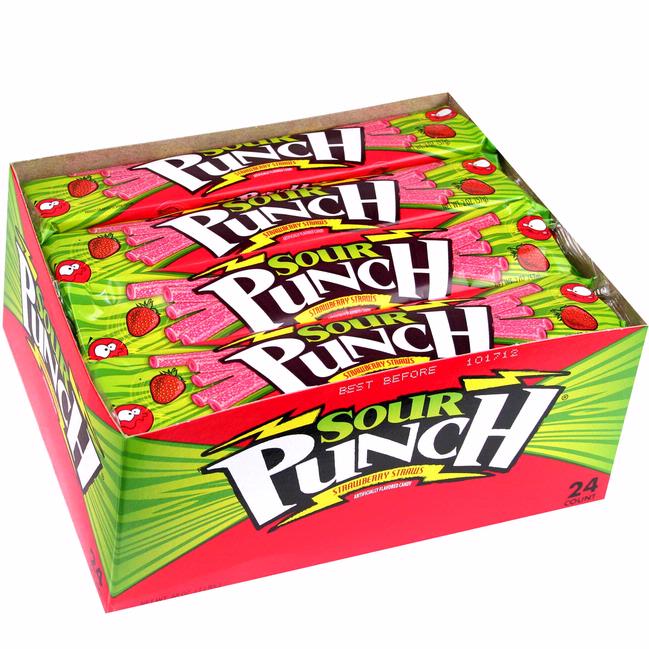 Sour Punch Straws Strawberry