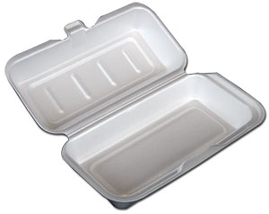 styrofoam hot dog containers